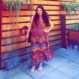 Speed Control New York Multicolor Maxi Boho Dress